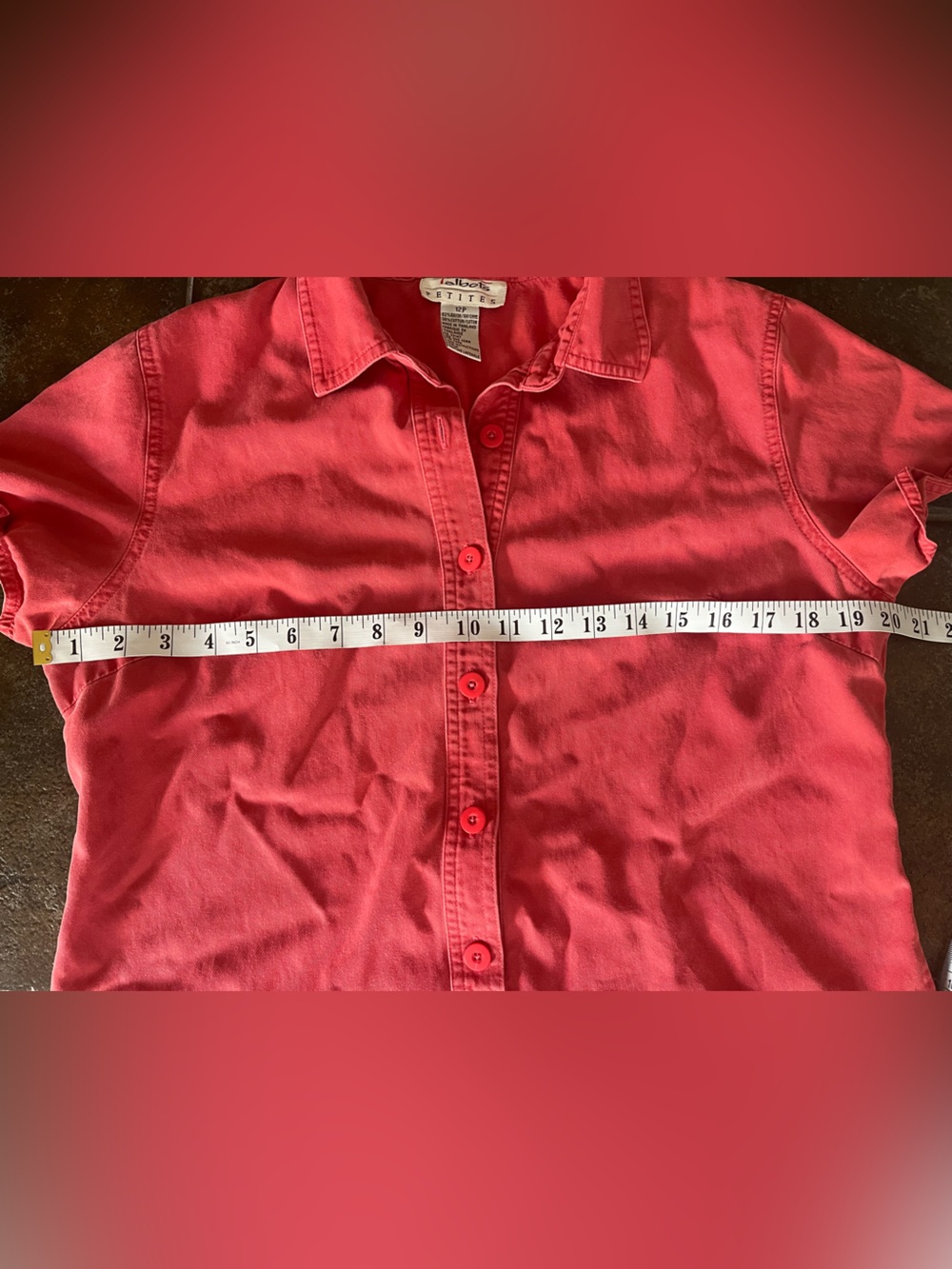 đ¸2/20 Talbots Petites Coral Dress Coastal Beach Preppy Resort Cotton blend 12P - Picture 7 of 8